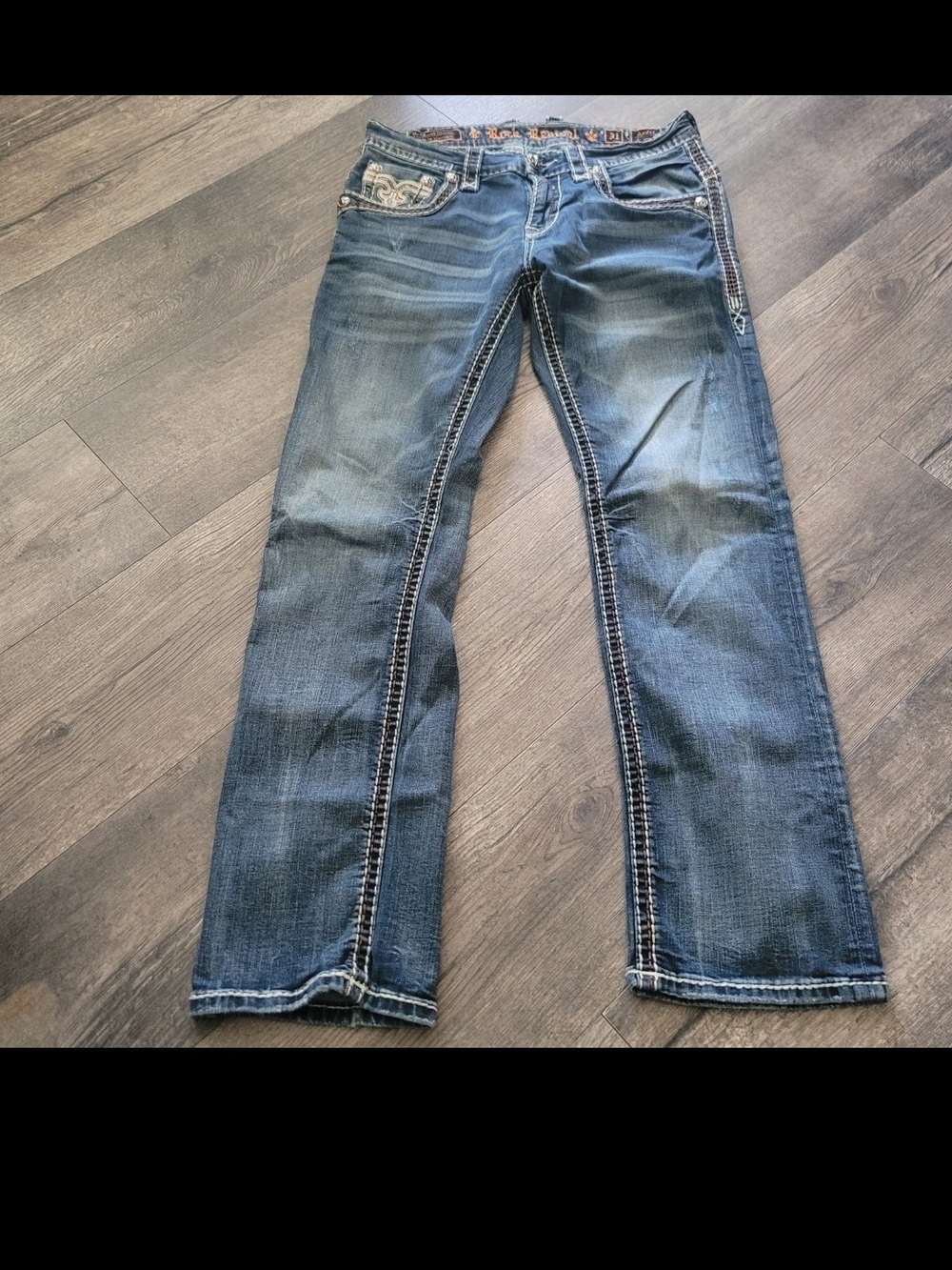 Miss Me Women’s Blue Washed Straight-Leg Jeans